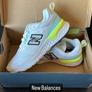 Teal & neon green new balance sneakers brand new